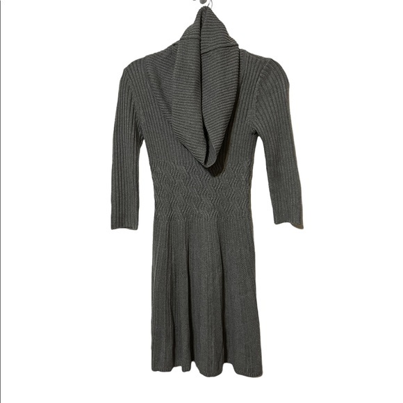 Eliza J Gray Sweater Dress Long Sleeve Turtle Neck Size Small Petite - Picture 1 of 6
